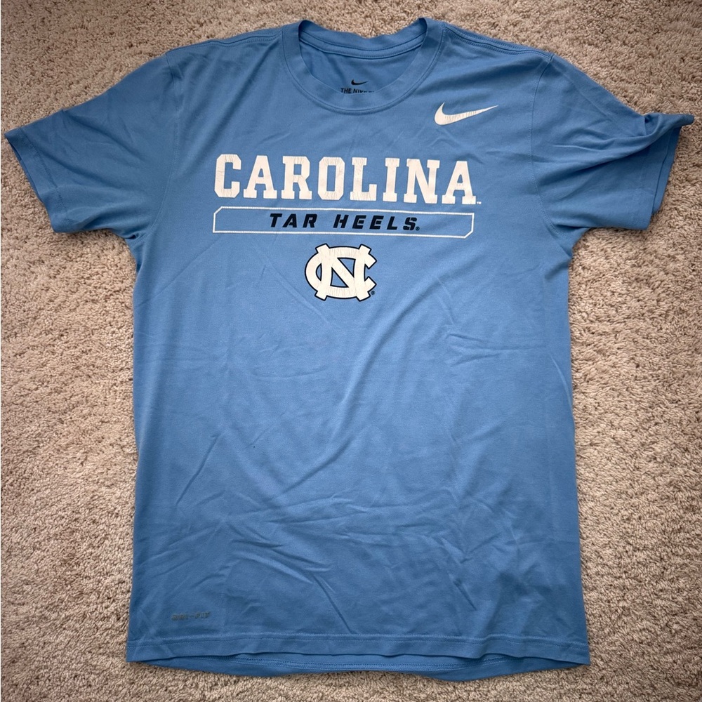 Nike Dri-Fit UNC Tar Heels T-Shirt | Carolina Blue Athletic Tee (M)